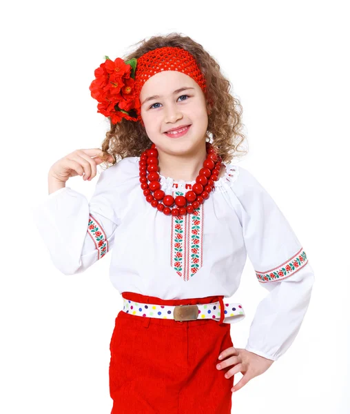 Menina ucraniana em nacional ... — Fotografia de Stock
