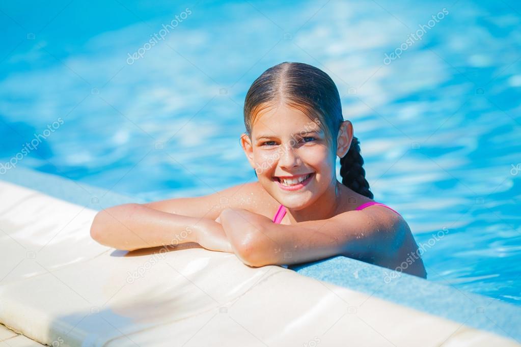 Girl in pool