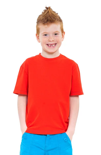 Cute red-haired boy — Stock Photo, Image