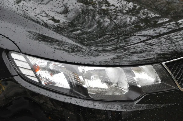 Head Lamp Of black Car — Stok fotoğraf