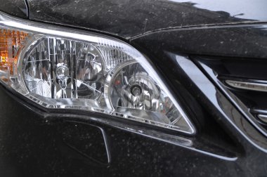 Head Lamp Of black Car