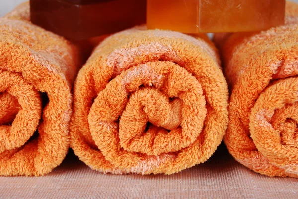 毛巾和肥皂 — 图库照片