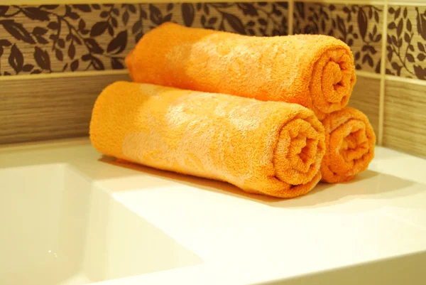 Orange Towels — Stock Photo, Image