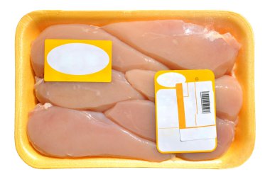 Packaged raw chicken clipart