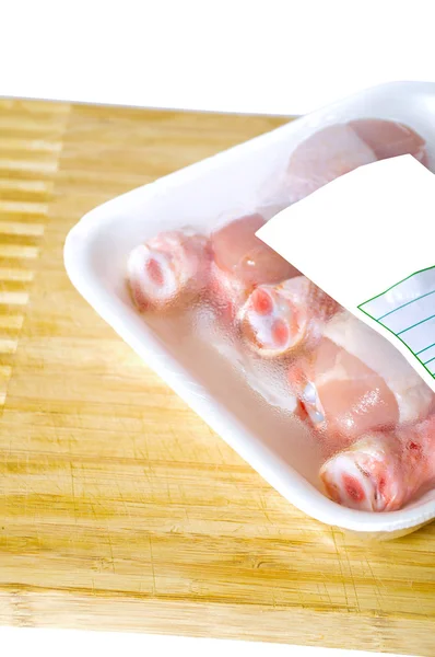 Packaged raw chicken — Stock Photo, Image