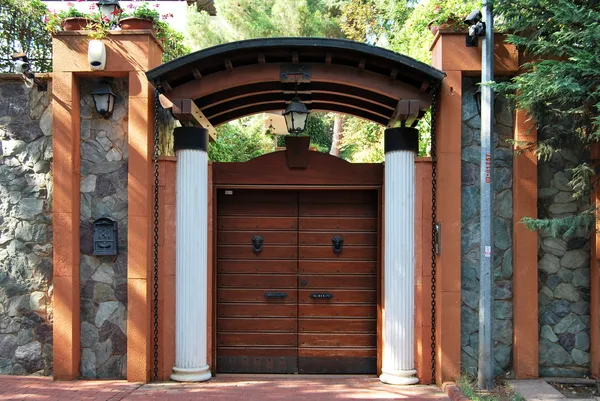 Puerta jardín delantero Imagen de stock