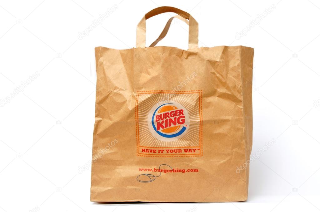 Burger King paper bag with logo