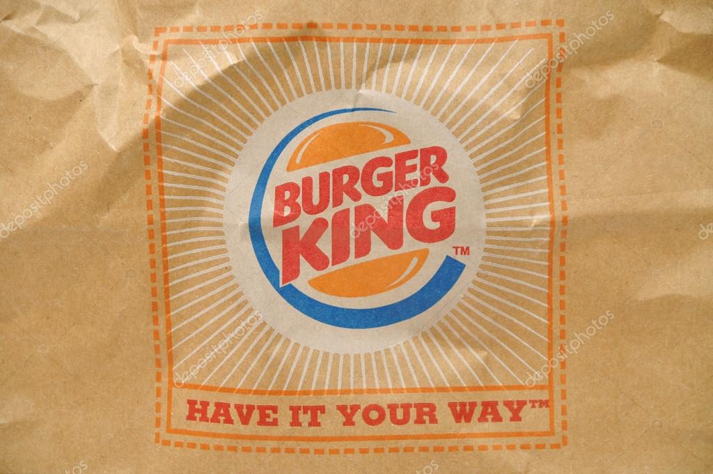 Burger king paper bag with logo
