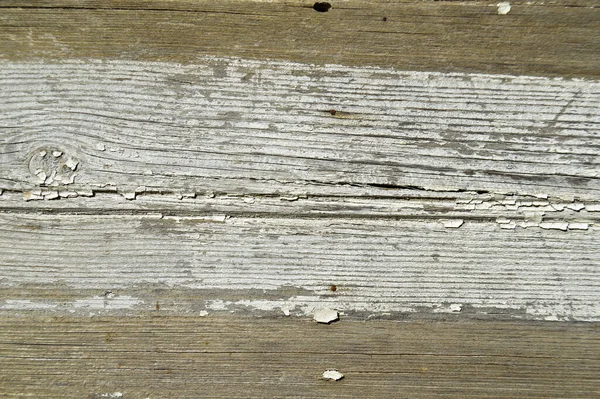 Cracked Peeled White Paint Background Old Wooden Floor Cracked Weathered — Stock Photo, Image