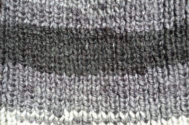 Yünden desenli kumaş. El yapımı örgü kumaş gri yün arkaplan dokusu