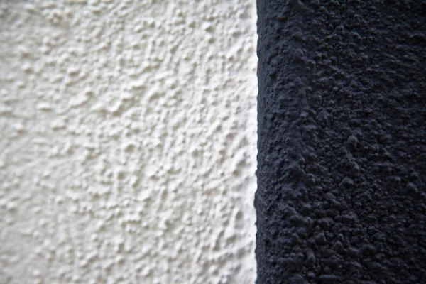 Zwart Wit Gekleurde Muur Textuur Met Ruwe Oppervlak Twee Kleuren — Stockfoto