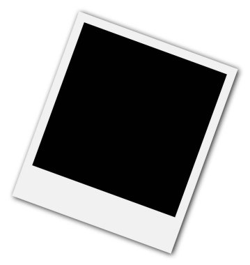 Eski kağıt çerçeveler, eski boş fotoğraflar, anlık fotoğraf, siyah fotokopi alanı olan fotoğraf.