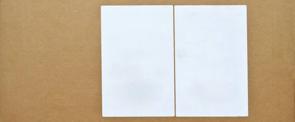 Sobre Papel Cartón Marrón Beige Etiqueta Adhesiva Puede Ser Utilizado —  Fotos de Stock