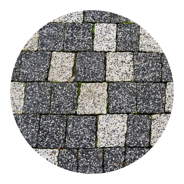 Grigio Bianco Quadrato Colorato Rettangolo Pavimentazione Pietra Struttura Pietra Piastrellata — Foto Stock