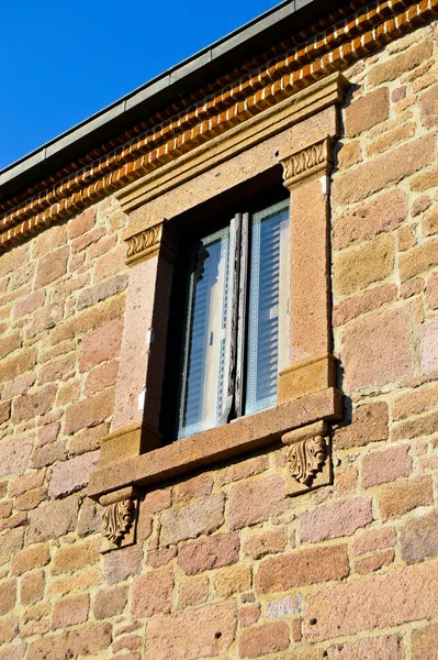 Ayvalik Cunda Adasi Befindet Sich Alten Antiken Haus Altmodische Holzfenster — Stockfoto