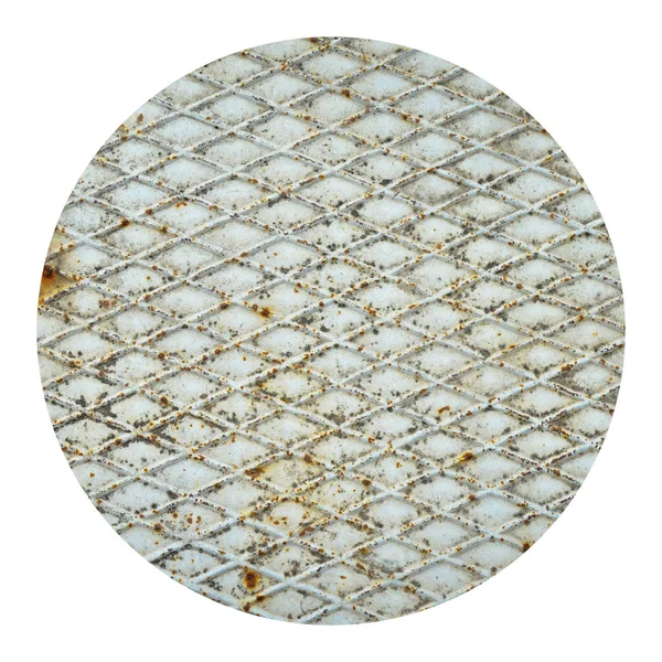Surface Plaque Métallique Peinte Blanc Rouillé Rusty Fond Texture Métallique — Photo
