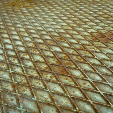 Rusty metal plaka yüzeyi boyadı. Paslı metal desen arkaplanı