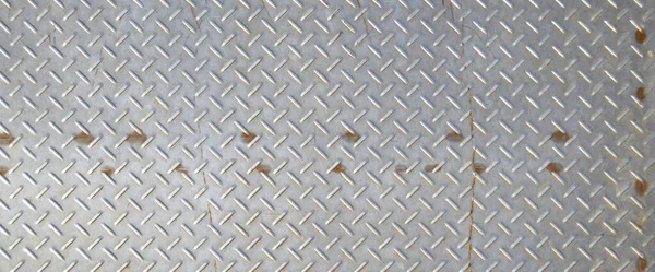 Metalen Textuur Van Rvs Vloerplaat Met Gestoten Diamantpatroon Metalen Textuur — Stockfoto