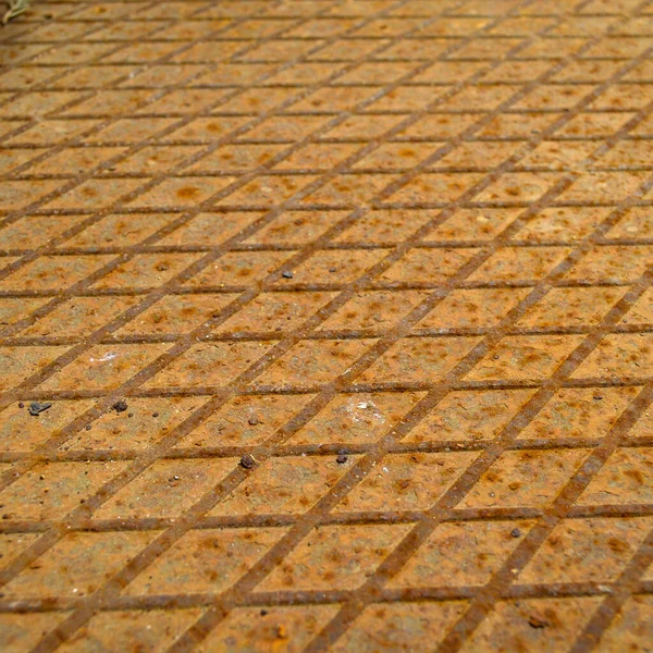 Surface Plaque Métallique Rouillée Rusty Fond Texture Métallique — Photo
