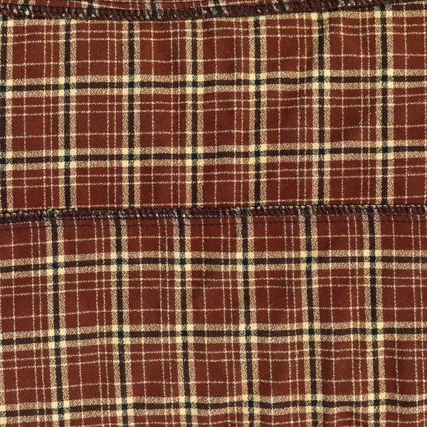 Brown Classic Plaid Fabric Background Pattern Geometric Abstract Design Gingham — Stock Photo, Image