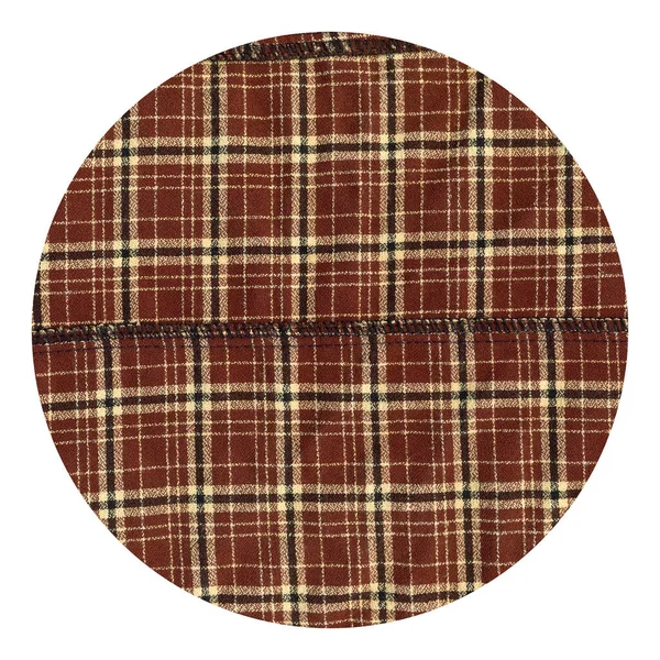 Brown Classic Plaid Fabric Background Pattern Geometric Abstract Design Gingham — Stock Photo, Image