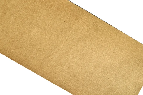 Kahverengi Bej Renkli Kıvrımlı Karton Detaylar Beyaz Arka Planda Izole — Stok fotoğraf