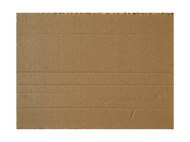 Kahverengi ve bej renkli kıvrımlı karton detaylar, beyaz arka planda izole edilmiş.