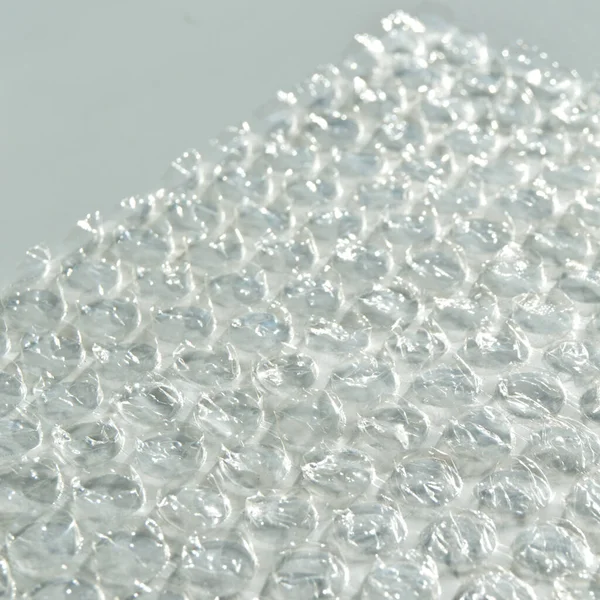 Plastica Bolla Aria Protezione Pellicola Involucro Texture Sfondo Bolla Aria — Foto Stock