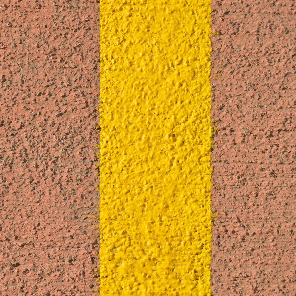 Temiz Asfalt Sarı Yol Dokusu Arka Plan Görünümlü Kırmızı Asfalt — Stok fotoğraf
