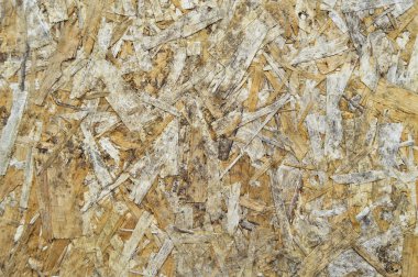 OSB panelinin ahşap talaşından yapılmış dokusu, eski ahşap levhalar, arka plan olarak kullanılabilir