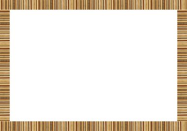 Ahşap ahşap çerçeve, farklı ağaçlardan yapılmış ahşap çerçeve, beyaz arka planda izole edilmiş.