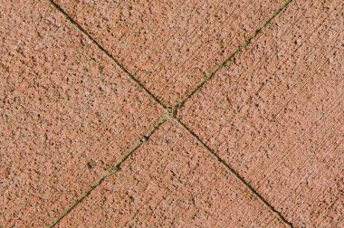 Grunge kırmızı beton duvar ve zemin dokusu arka plan. Modası geçmiş, inşaat.