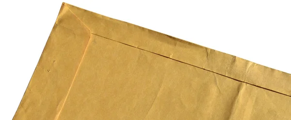 Beyaz Arka Planda Kahverengi Bej Renkli Kağıt Posta Zarfları Şirket — Stok fotoğraf