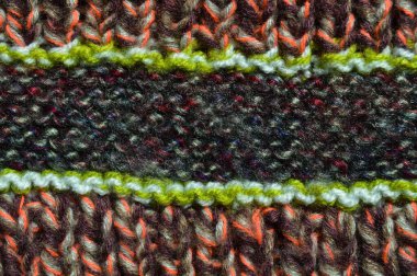 Yünden desenli kumaş. El yapımı kumaş rengi yün arkaplan dokusu