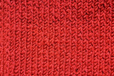 Yünden desenli kumaş. El yapımı kumaş, kırmızı yün arkaplan dokusu