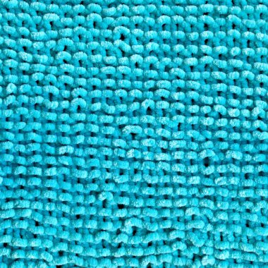 Yünden desenli kumaş. El yapımı örgü kumaş turkuaz yün arkaplan dokusu