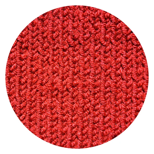 用羊毛制成的花纹织物 手工针织物红羊毛背景质感 — 图库照片
