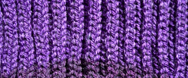 Шаблон Ткани Шерсти Фиолетовая Текстура Трикотажной Ткани Ручной Работы — стоковое фото