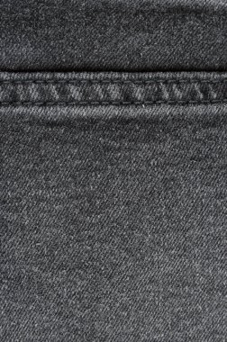 Dikiş siyah kot pantolon kumaş kumaş arka plan ve duvar kağıdı