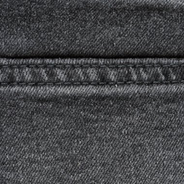 Dikiş siyah kot pantolon kumaş kumaş arka plan ve duvar kağıdı