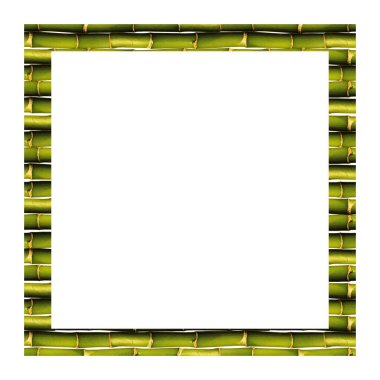 Yeşil bambu kare bir çerçeve dokusu, yeşil bambu arkaplan