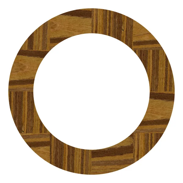 木纹质感核桃圆框架木 可用作背景 图案背景 — 图库照片
