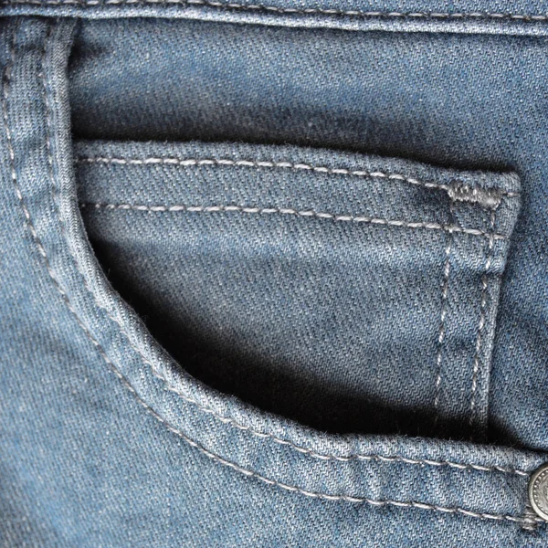 Açık Mavi Kot Pantolon Cebinin Detaylarını Kapat — Stok fotoğraf
