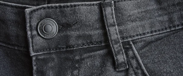 Kapsa Zip Tlačítka Detailní Záběr Světle Černé Džíny Džíny — Stock fotografie