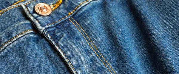 Açık Mavi Kot Pantolonun Fermuarı Düğmeleri — Stok fotoğraf