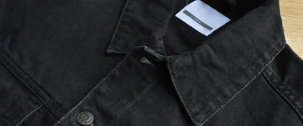 Siyah Kot Ceket Botton Boş Satış Etiketi — Stok fotoğraf
