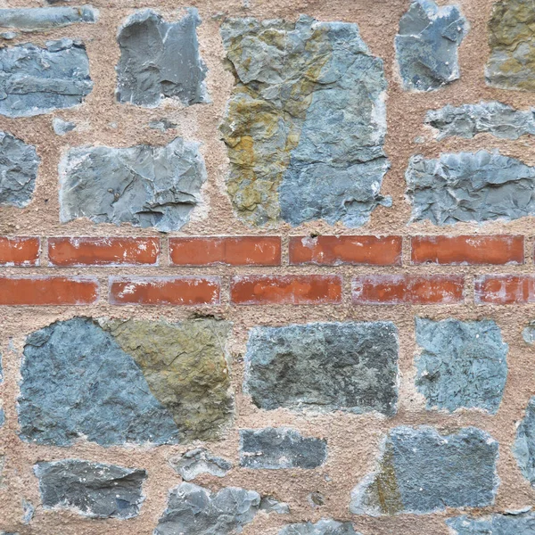 Robuste Blaue Und Graue Steinmauer Gut Für Hintergründe Nahtlos Aneinander — Stockfoto