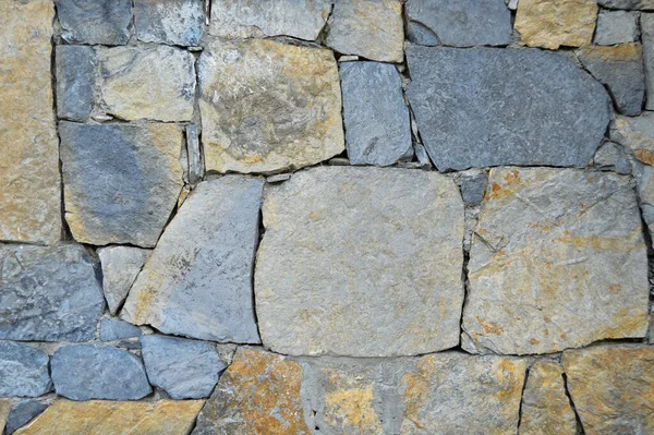 Parede Pedra Cortada Azul Cinza Resistente Boa Para Fundos Sem — Fotografia de Stock