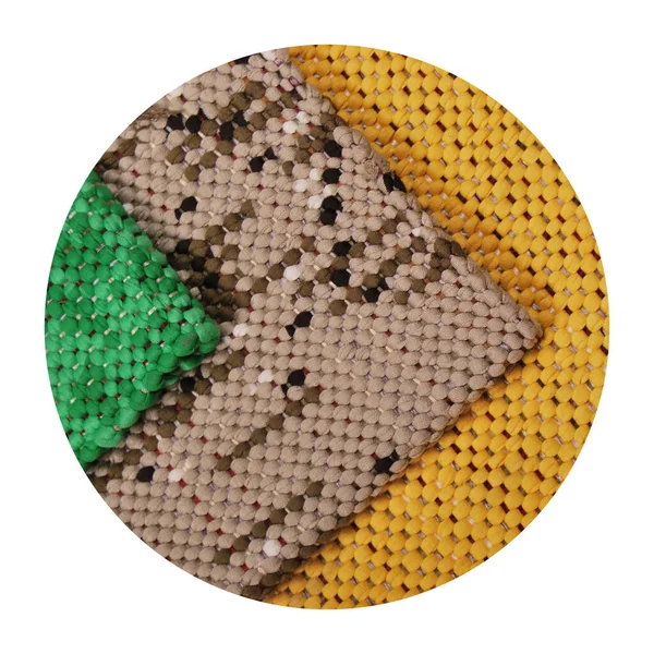 Handgefertigte Farbige Teppich Und Teppichwebereien Farbenfrohe Teppichtexturen Teppichmustertexturen Für Bodenbeläge — Stockfoto