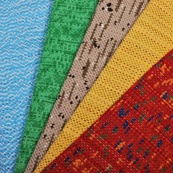 Handmade Tappeto Colorato Tappeti Tessiture Texture Tappeto Colorato Tappeto Tessuto — Foto Stock